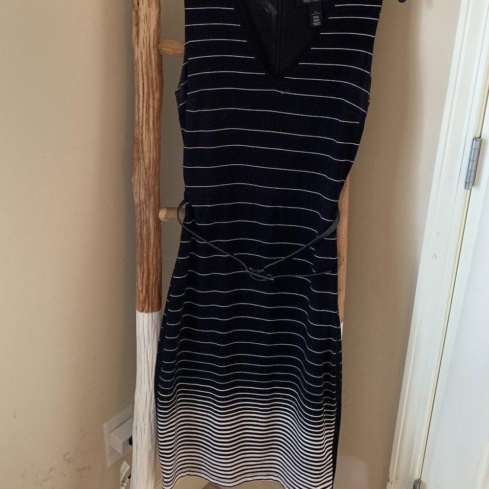 EUC White House Black Market-Midi Body Con Dress-6